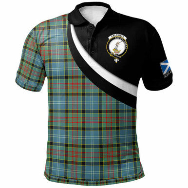 Scottish Caldwell Clan Crest Tartan Polo Shirt - Scotland Forever Style Front Side Tartan Plaid
