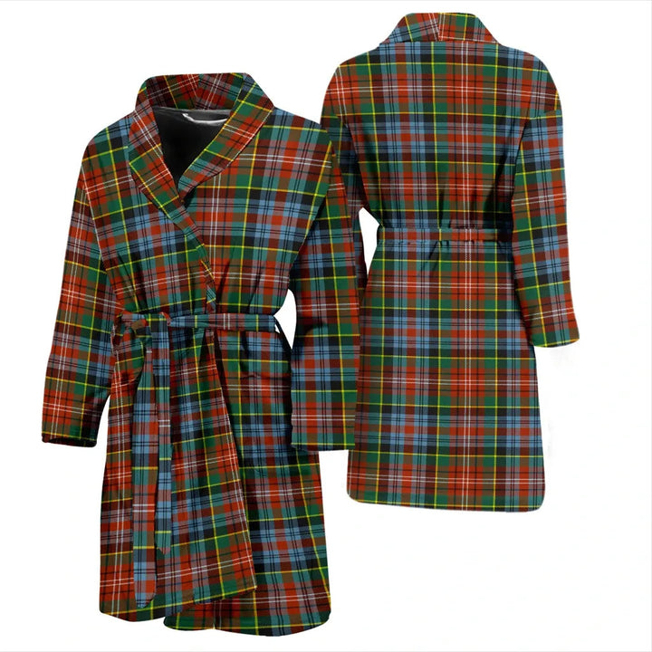 Scottish Caledonia Ancient Clan Tartan Bathrobe 3