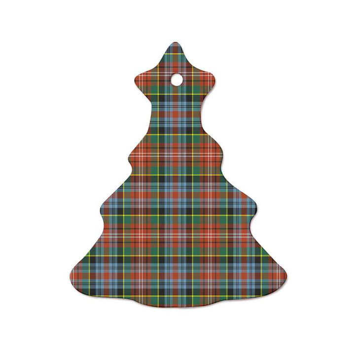 Scottish Caledonia Ancient Clan Tartan Ceramic Ornament  Tree Shape Tartan Plaid