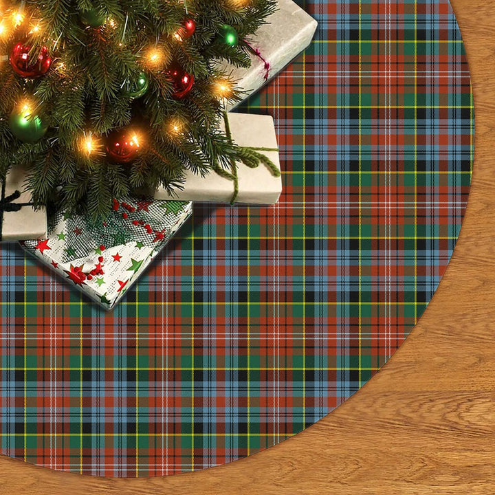 Scottish Caledonia Ancient Clan Tartan Christmas Tree Skirt No Tassels 2 Tartan Plaid