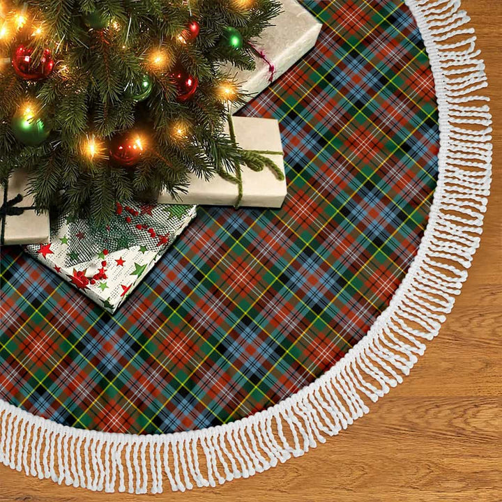 Scottish Caledonia Ancient Clan Tartan Christmas Tree Skirt Tassels 2 Tartan Plaid