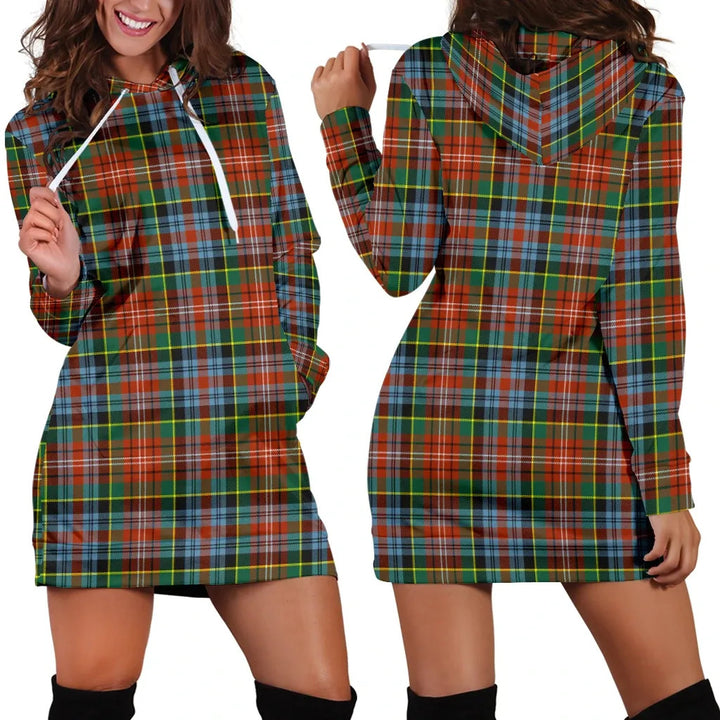 Scottish Caledonia Ancient Clan Tartan Hoodie Dress