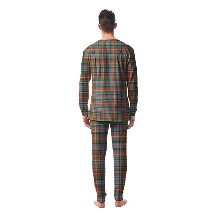 Scottish Caledonia Ancient Clan Tartan Pajama Set Men Back Side Tartan Plaid