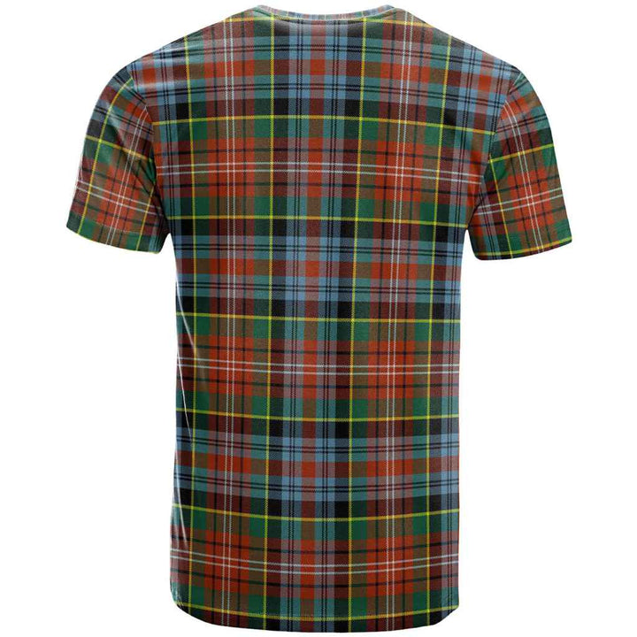 Scottish Caledonia Ancient Clan Tartan T-Shirt Back Side Tartan Plaid