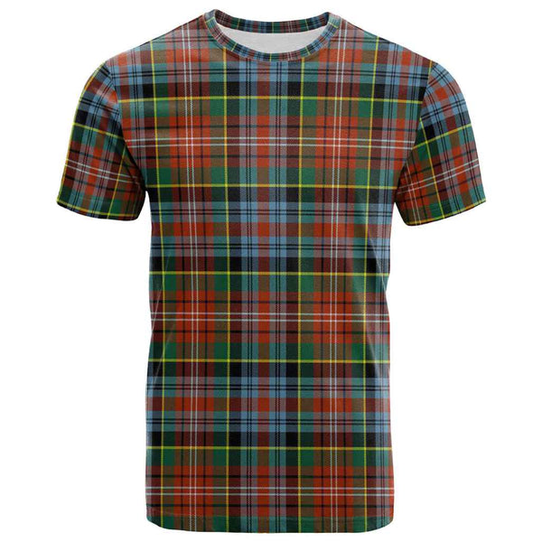 Scottish Caledonia Ancient Clan Tartan T-Shirt Front Side Tartan Plaid