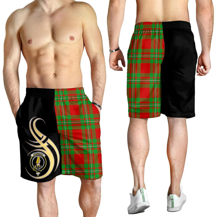 Scottish Callander Clan Crest Tartan Believe in Me Men's Shorts