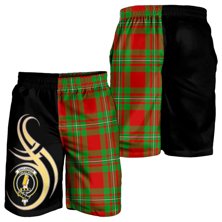 Scottish Callander Clan Crest Tartan Believe in Me Men's Shorts