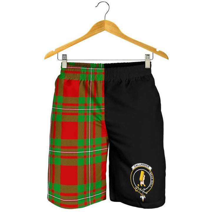 Scottish Callander Clan Crest Tartan Half of Me Men's Shorts