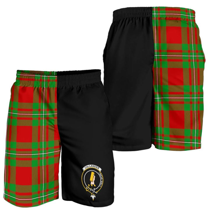 Scottish Callander Clan Crest Tartan Half of Me Men's Shorts