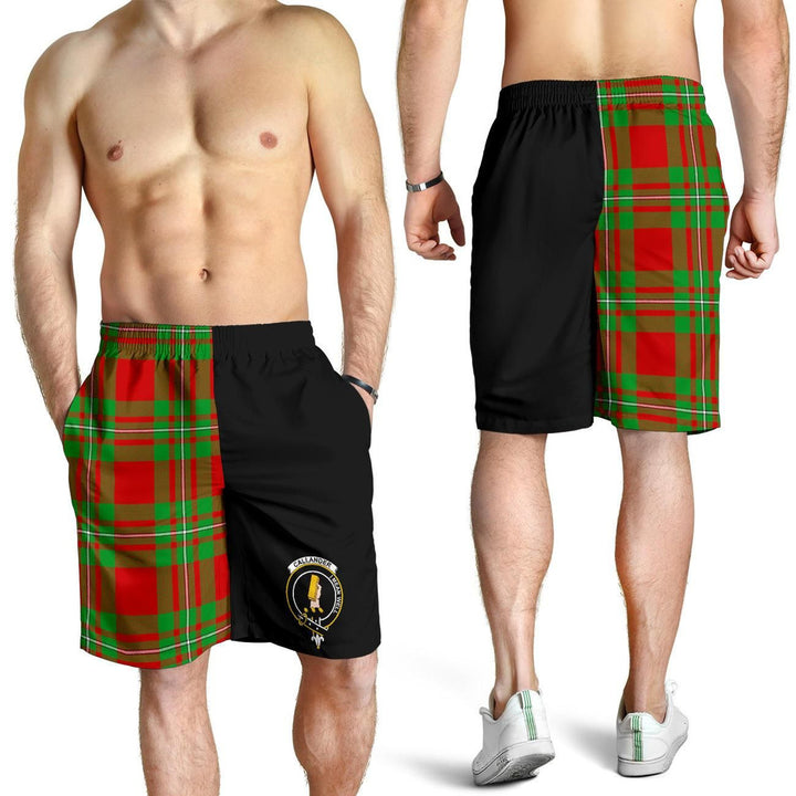 Scottish Callander Clan Crest Tartan Half of Me Men's Shorts