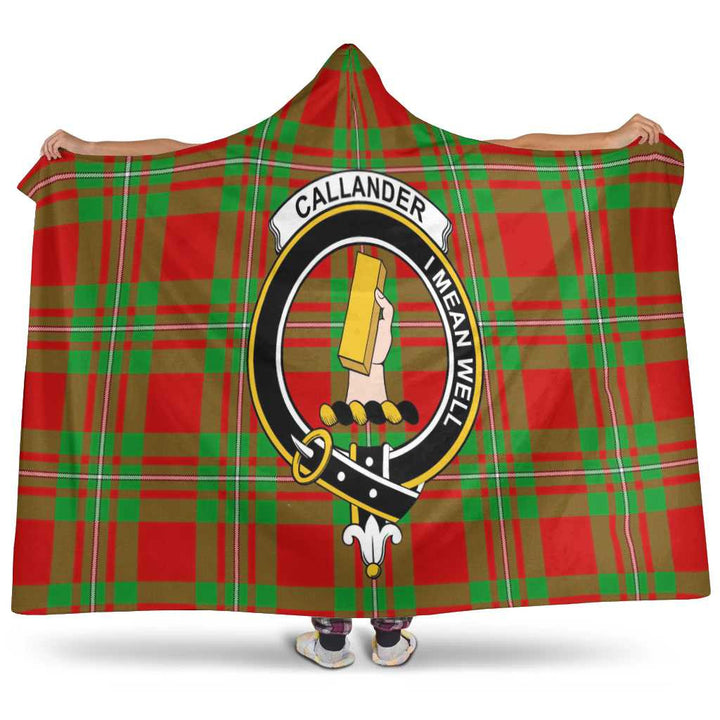 Scottish Callander Clan Crest Tartan Hooded Blanket Tartan Plaid 1