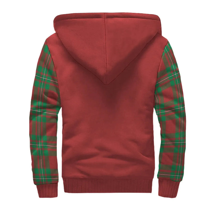 Scottish Callander Clan Crest Tartan Plaid Sleeve Sherpa Hoodie