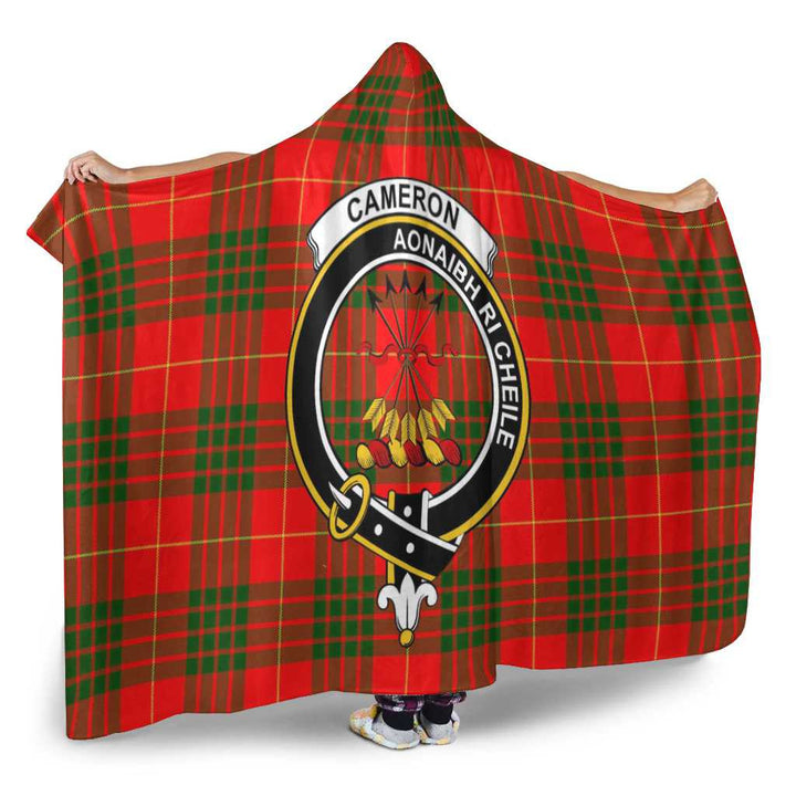 Scottish Cameron Clan Crest Tartan Hooded Blanket Tartan Plaid 2