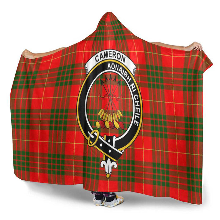 Scottish Cameron Clan Crest Tartan Hooded Blanket Tartan Plaid 3