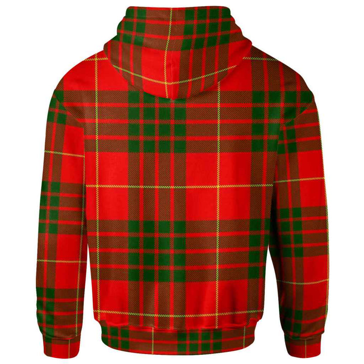 Scottish Cameron Clan Crest Tartan Hoodie Back Side Tartan Plaid