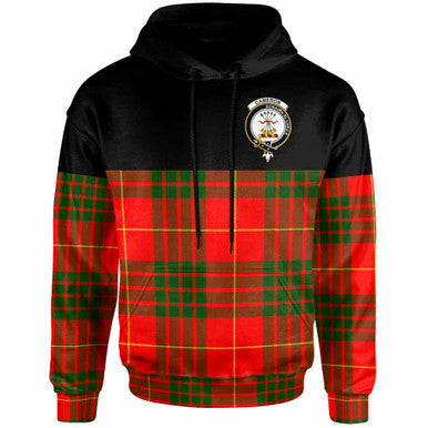 Scottish Cameron Clan Crest Tartan Hoodie - Horizontal Style Front Side Tartan Plaid