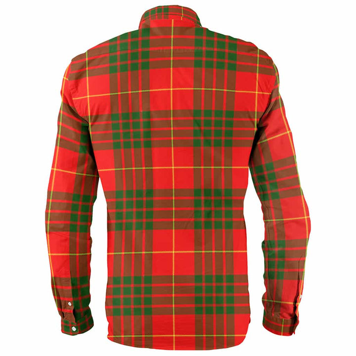 Scottish Cameron Clan Crest Tartan Long Sleeve Shirt Back Side Tartan Plaid