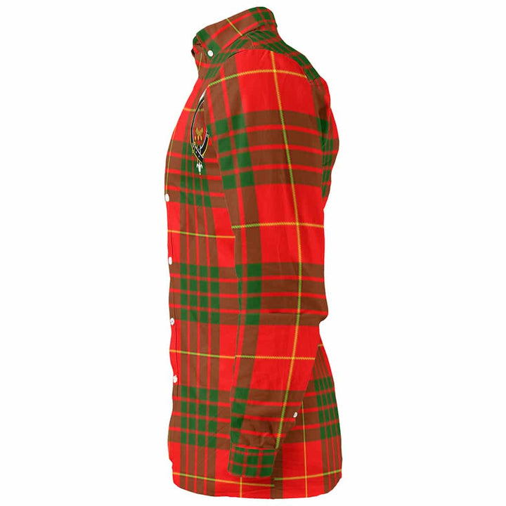 Scottish Cameron Clan Crest Tartan Long Sleeve Shirt Tartan Plaid