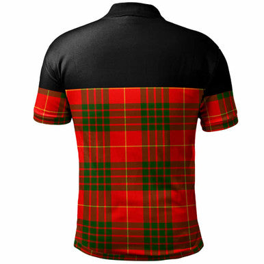 Scottish Cameron Clan Crest Tartan Polo Shirt - Horizontal Style Back Side Tartan Plaid