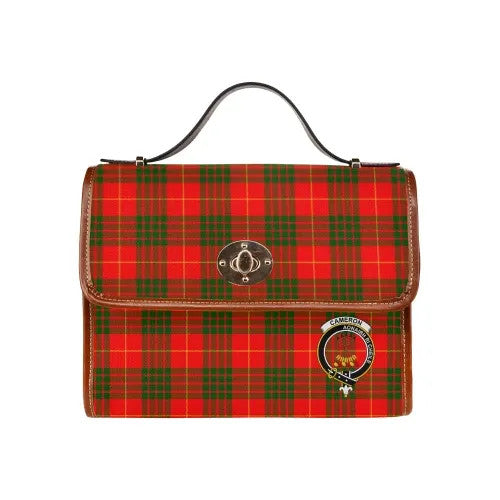 Scottish Cameron Clan Crest Tartan Waterproof Canvas Bag Tartan Plaid 2
