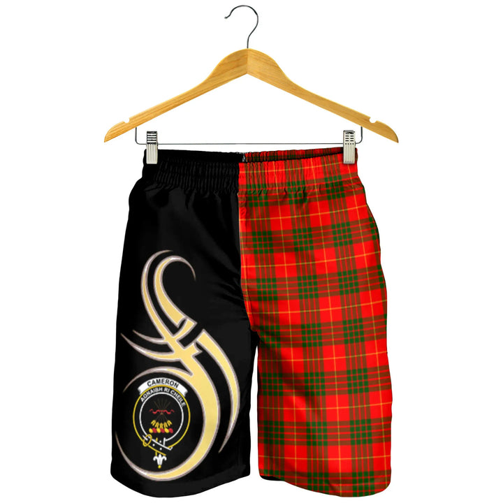Scottish Cameron Modern Clan Crest Tartan Believe in Me Men's Shorts