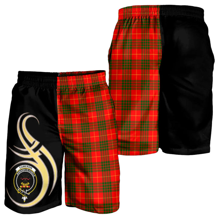 Scottish Cameron Modern Clan Crest Tartan Believe in Me Men's Shorts