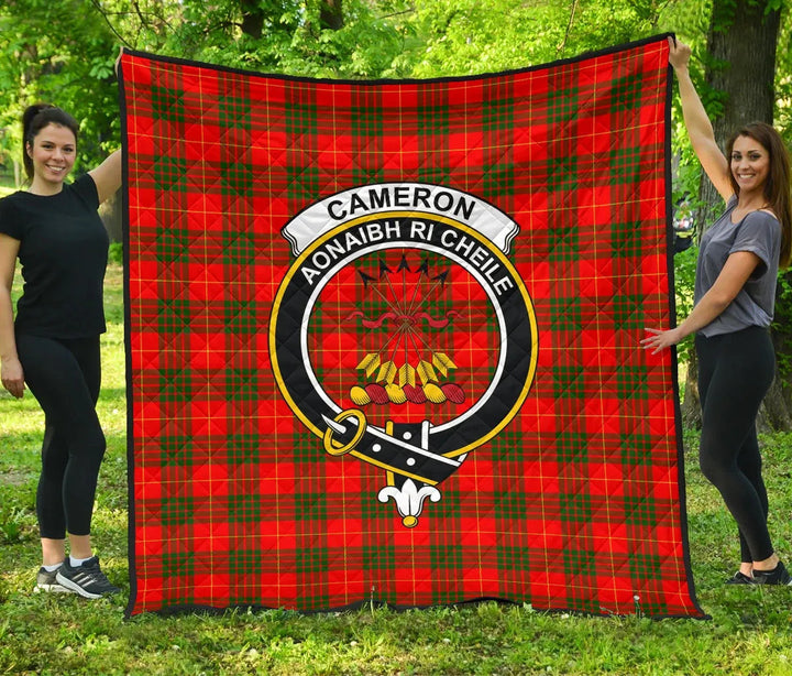 Scottish Cameron Modern Clan Crest Tartan Quilt Tartan Plaid 1