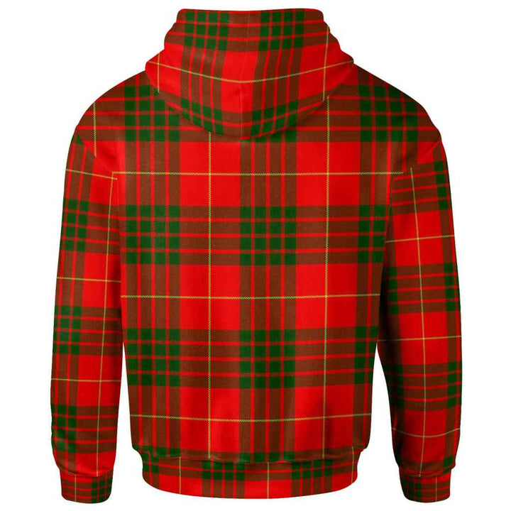 Scottish Cameron Modern Clan Tartan Hoodie Back Side Tartan Plaid