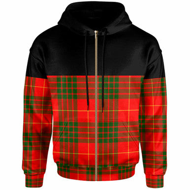Scottish Cameron Modern Clan Tartan Hoodie - Horizontal Style Zip Tartan Plaid