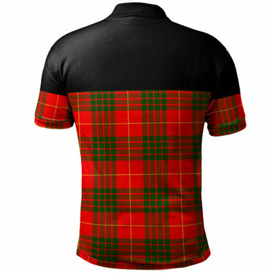 Scottish Cameron Modern Clan Tartan Polo Shirt - Horizontal Style Back Side Tartan Plaid
