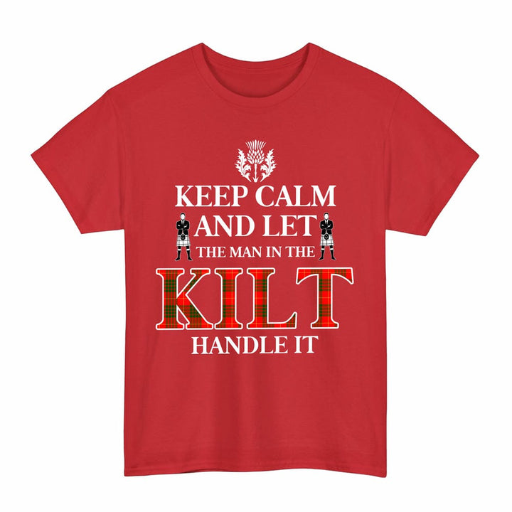 Scottish Cameron Modern Clan Tartan T-Shirt - Keep Calm Tartan Plaid Red Color