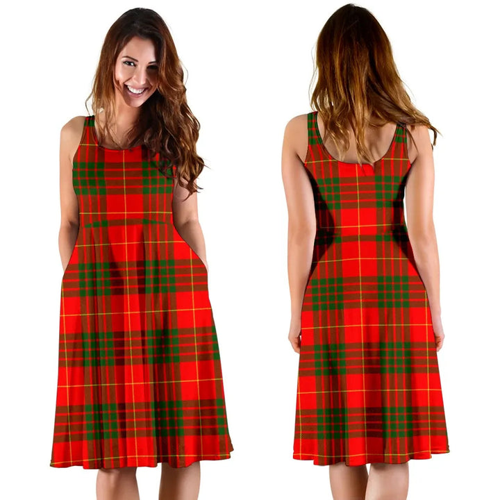Scottish Cameron Modern Clan Tartan Women Midi Dress