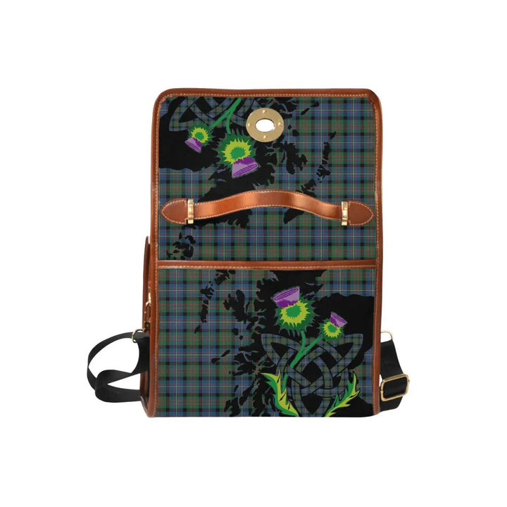 Scottish Cameron of Erracht Ancient Clan Tartan Waterproof Canvas Bag With Thistle Tartan Plaid 6