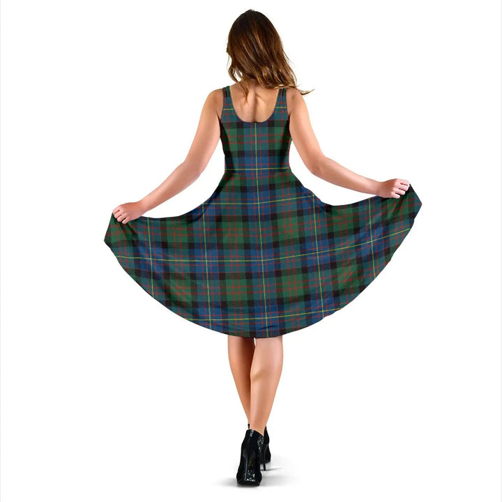 Scottish Cameron of Erracht Ancient Clan Tartan Women Midi Dress
