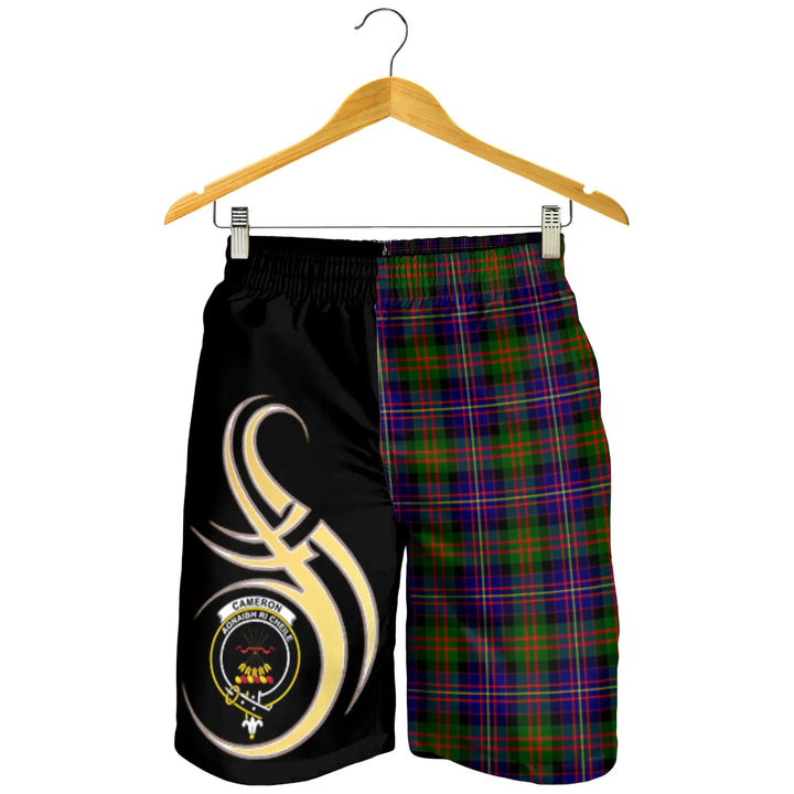 Scottish Cameron of Erracht Modern Clan Crest Tartan Believe in Me Men's Shorts