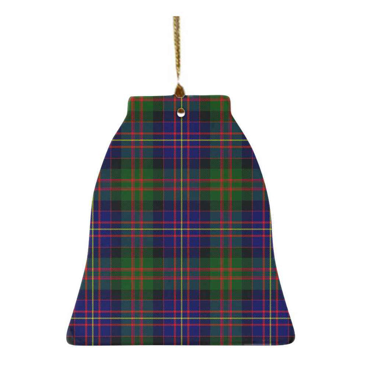 Scottish Cameron of Erracht Modern Clan Tartan Ceramic Ornament Bell Shape Tartan Plaid