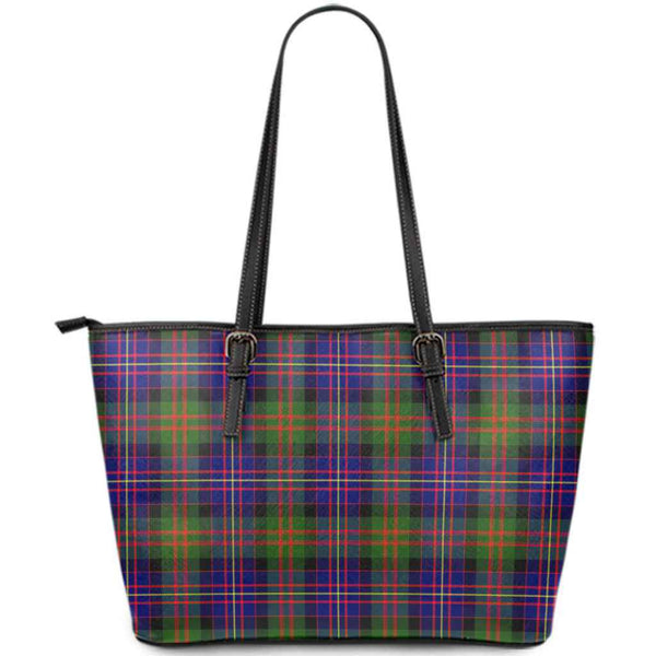 Scottish Cameron of Erracht Modern Clan Tartan Leather Tote Tartan Plaid