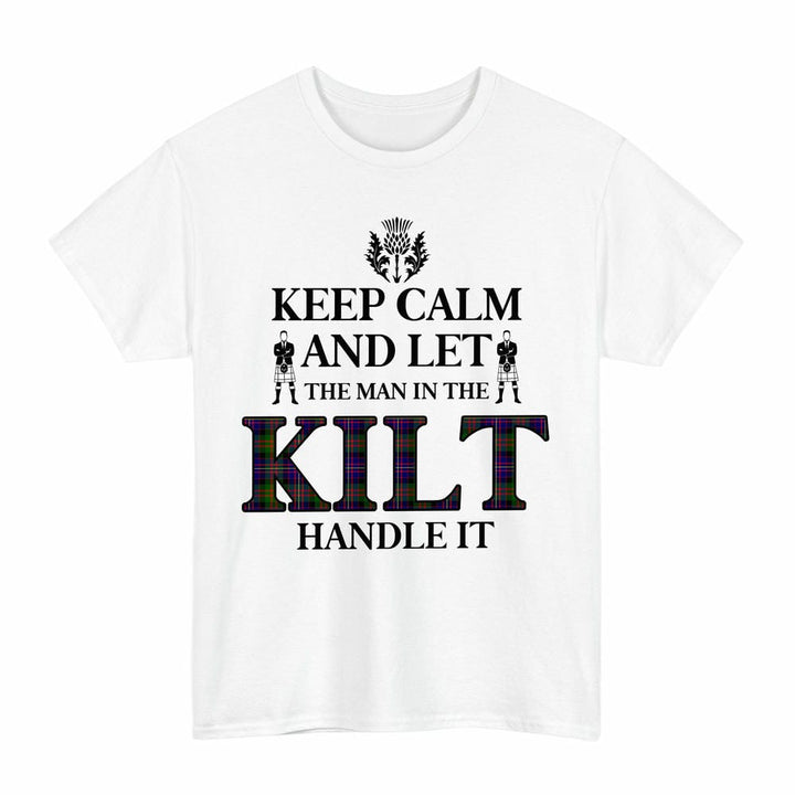 Scottish Cameron of Erracht Modern Clan Tartan T-Shirt - Keep Calm Tartan Plaid White Color