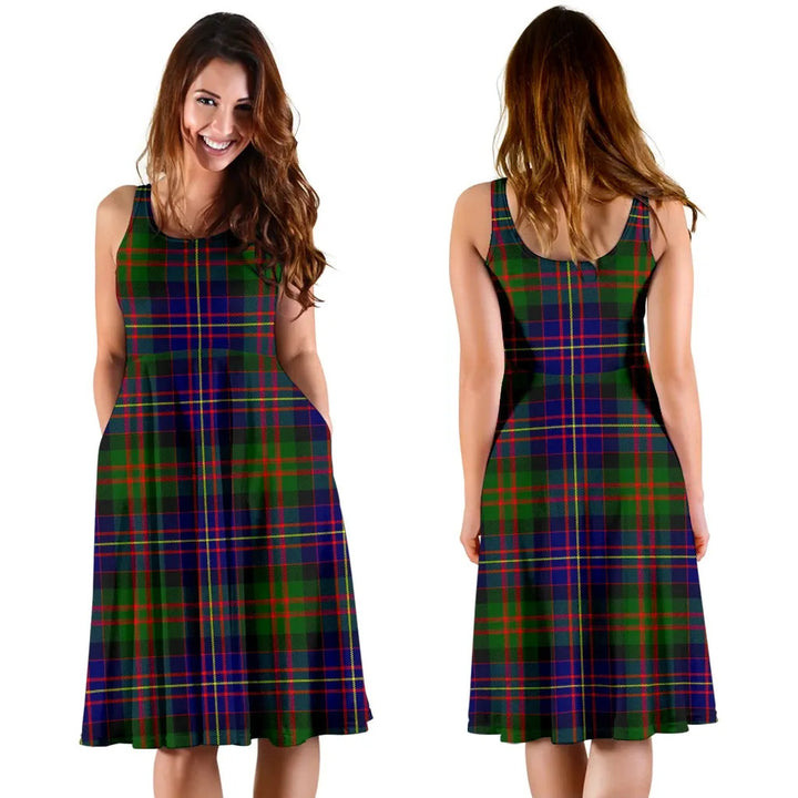 Scottish Cameron of Erracht Modern Clan Tartan Women Midi Dress