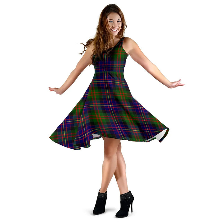 Scottish Cameron of Erracht Modern Clan Tartan Women Midi Dress