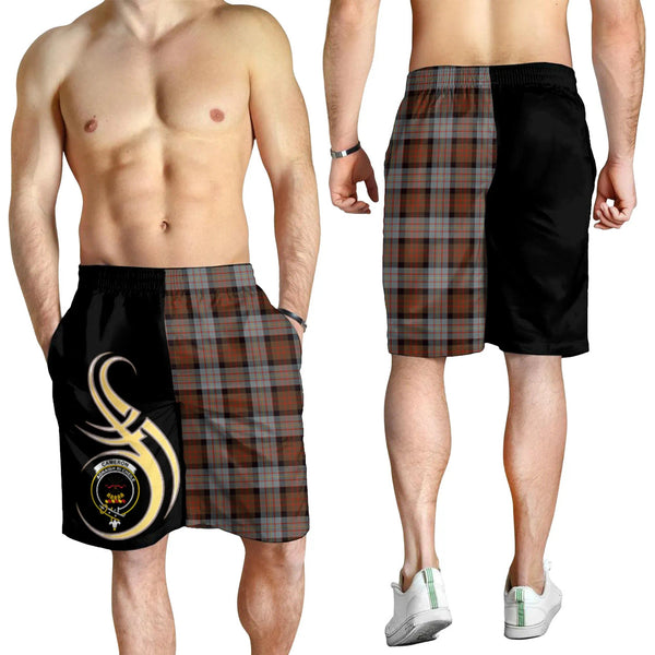 Scottish Cameron of Erracht Weathered Clan Crest Tartan Believe in Me Men's Shorts