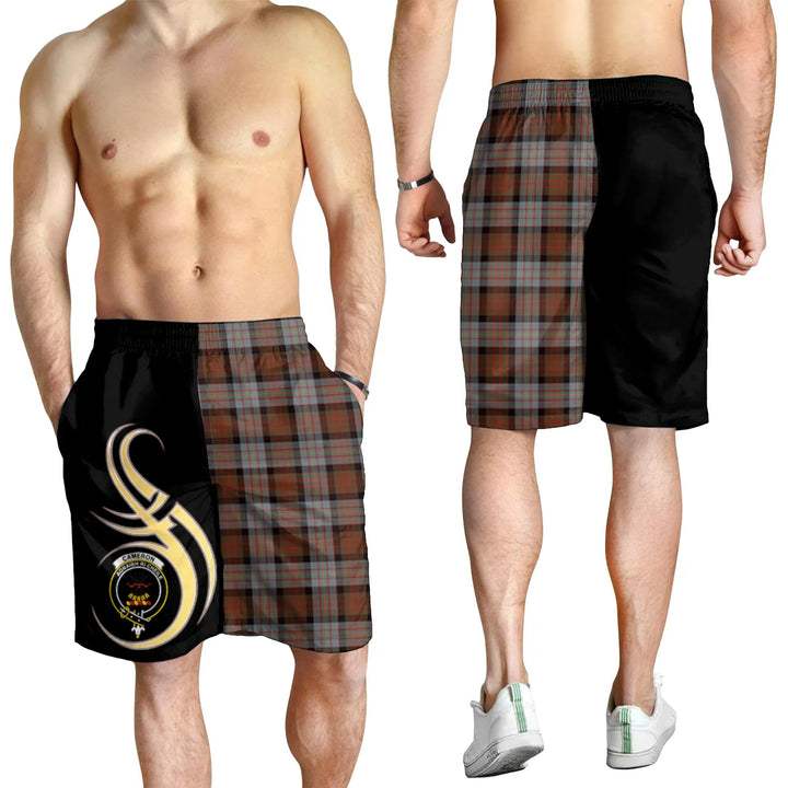 Scottish Cameron of Erracht Weathered Clan Crest Tartan Believe in Me Men's Shorts