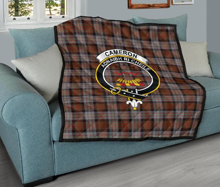 Scottish Cameron of Erracht Weathered Clan Crest Tartan Quilt Tartan Plaid 11