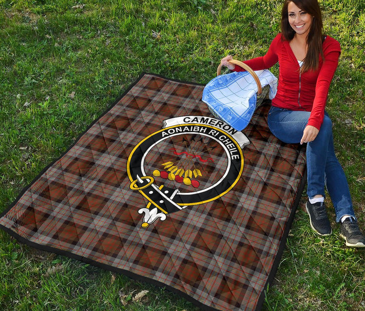 Scottish Cameron of Erracht Weathered Clan Crest Tartan Quilt Tartan Plaid 4