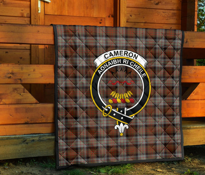 Scottish Cameron of Erracht Weathered Clan Crest Tartan Quilt Tartan Plaid 7