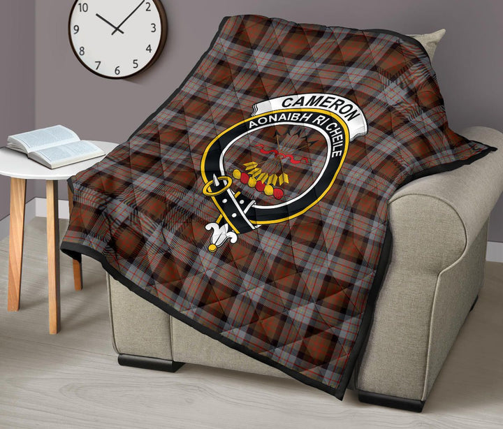 Scottish Cameron of Erracht Weathered Clan Crest Tartan Quilt Tartan Plaid 9