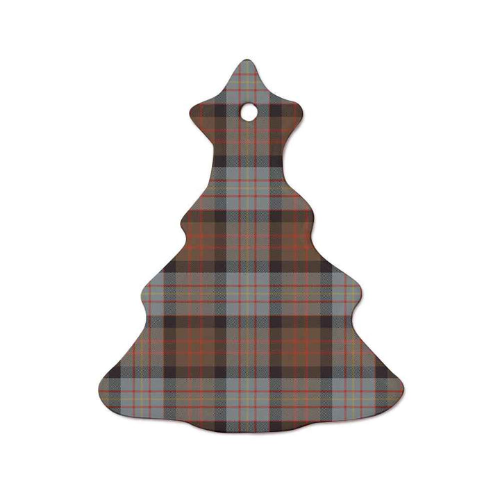 Scottish Cameron of Erracht Weathered Clan Tartan Ceramic Ornament  Tree Shape Tartan Plaid
