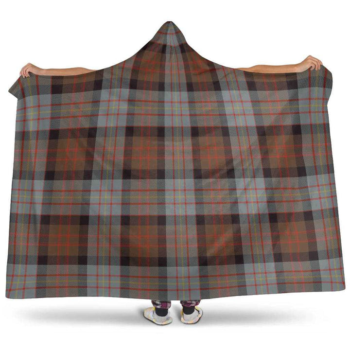 Scottish Cameron of Erracht Weathered Clan Tartan Hooded Blanket Tartan Plaid 1