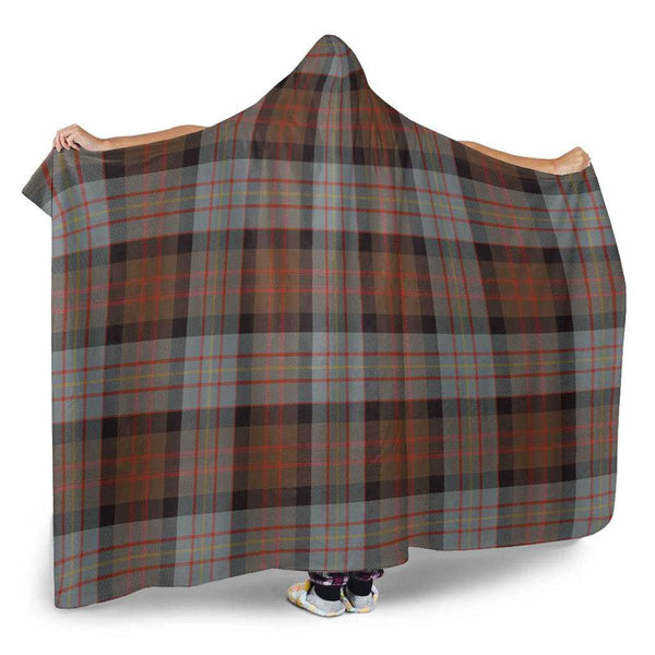 Scottish Cameron of Erracht Weathered Clan Tartan Hooded Blanket Tartan Plaid 2