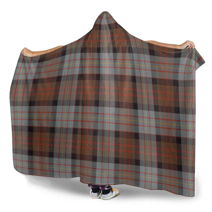 Scottish Cameron of Erracht Weathered Clan Tartan Hooded Blanket Tartan Plaid 3